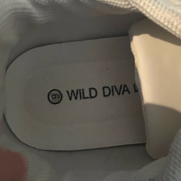Wild Diva White Sneakers with Perforated Design - Picture 6 of 6